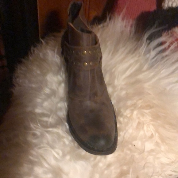 Jeffrey Campbell distressed biker brown bootie - Picture 2 of 5